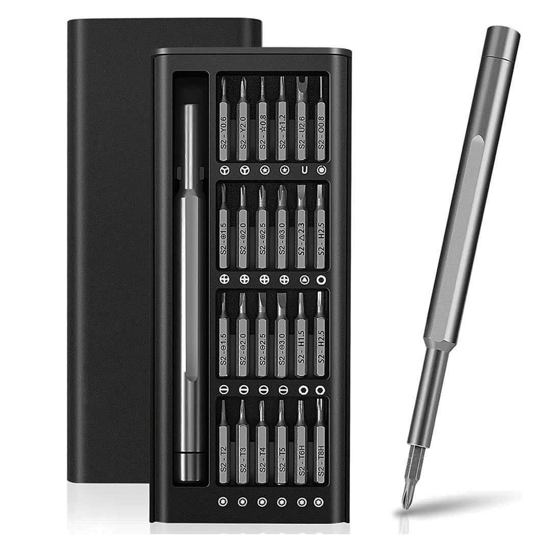 A Must have tool kit for everyone. Even now days toys have different types of screws to open. do tinkering by yourself. 24 Pieces Precision Screwdriver Set