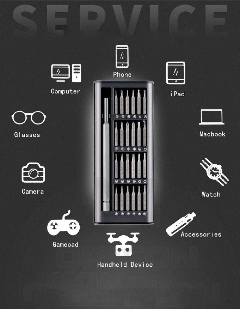 A Must have tool kit for everyone. Even now days toys have different types of screws to open. do tinkering by yourself. 24 Pieces Precision Screwdriver Set