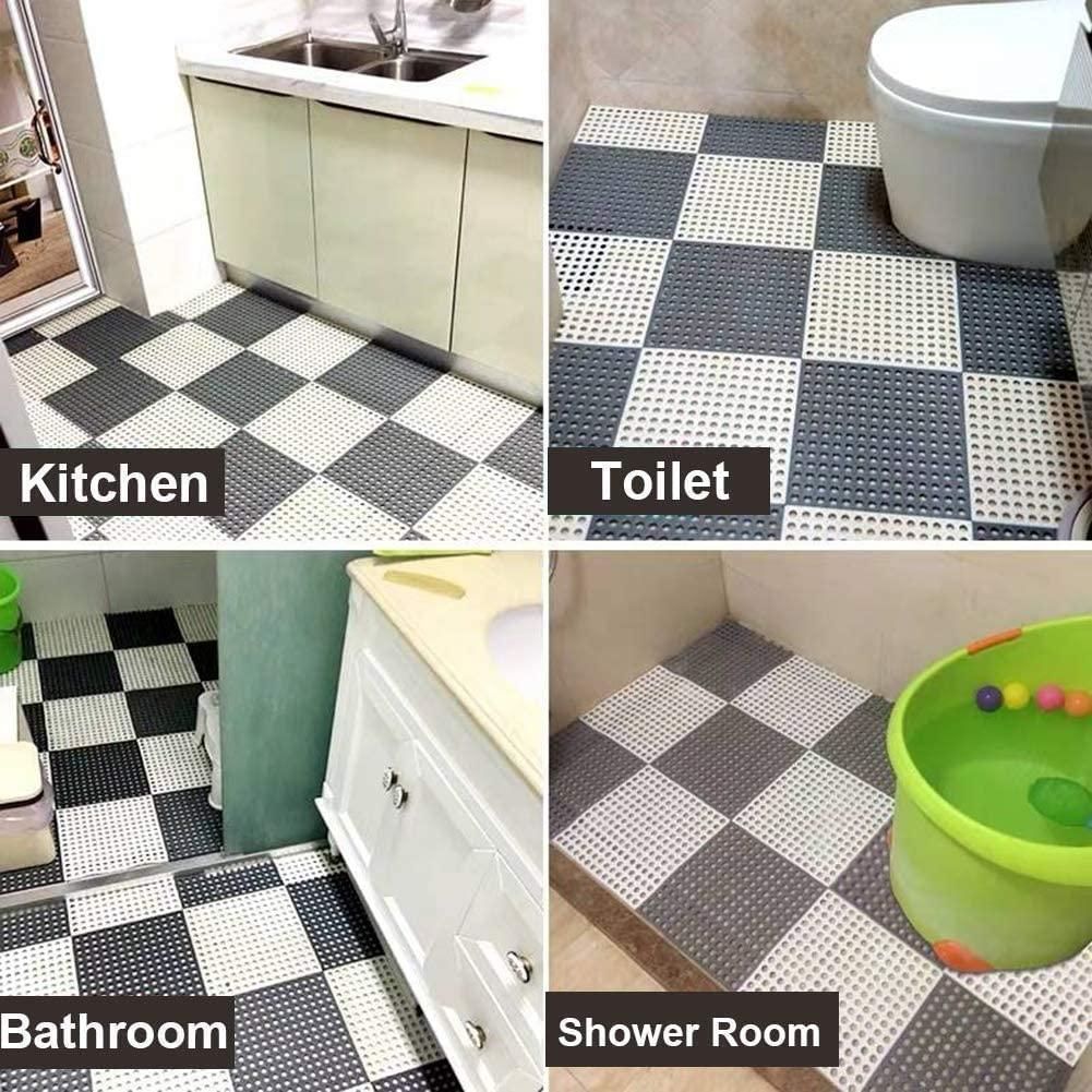 Must Have Bathroom Anti Slip Tile Mat (Pack of 4) for Safety, Even if not in whole bathroom at least under the shower.