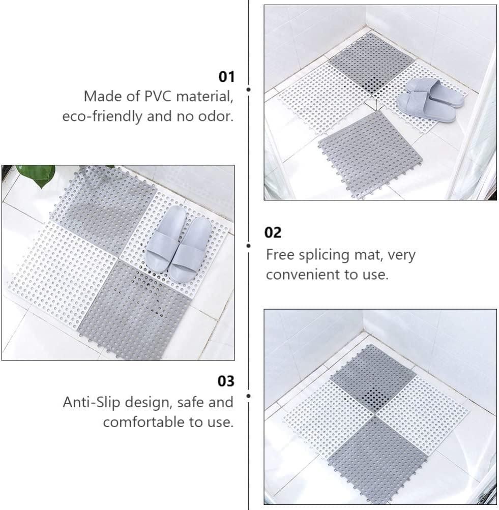Must Have Bathroom Anti Slip Tile Mat (Pack of 4) for Safety, Even if not in whole bathroom at least under the shower.