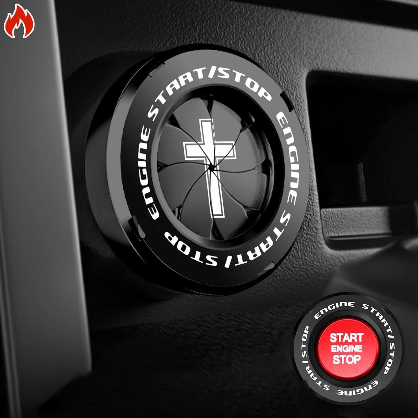 Take your Car Start Stop Button to next level. Rotary Push Start Stop Button Cover