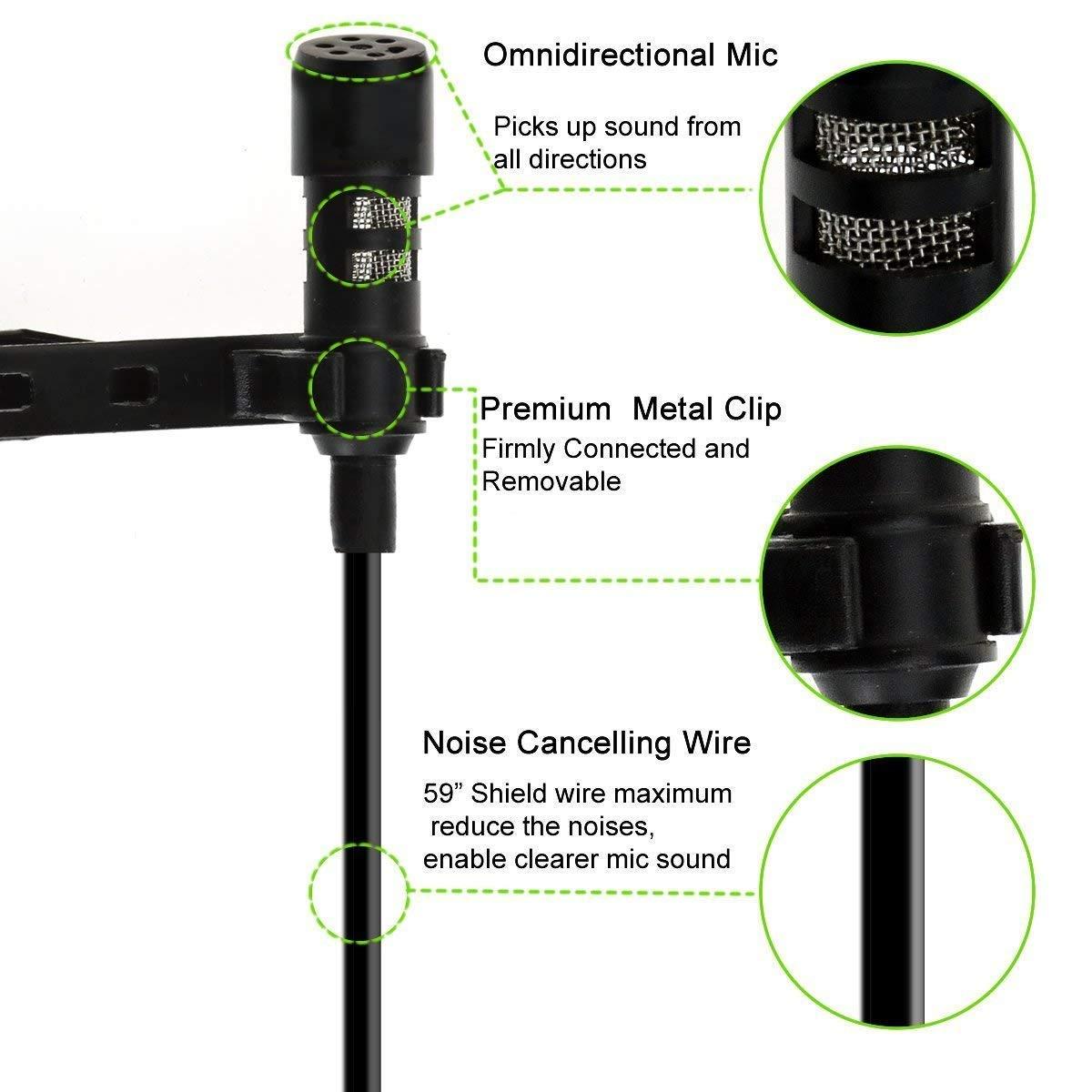 Need separate Mic for your Online sessions or recordings, this will be a good choice Dynamic Lapel Collar USB Omnidirectional Mic