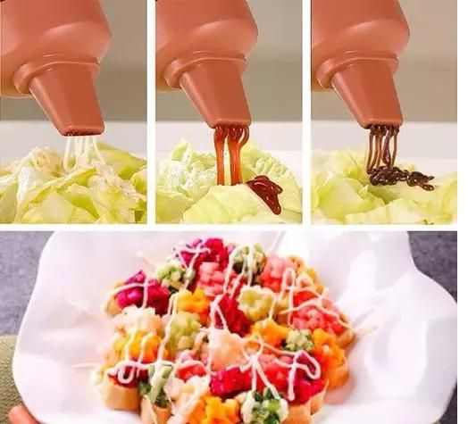 Why have 1 Boring cause line when you can have multiple. try 3 pcs Squeeze Ketchup Bottle?,Portable Sauce Bottle with Lid Five Holes