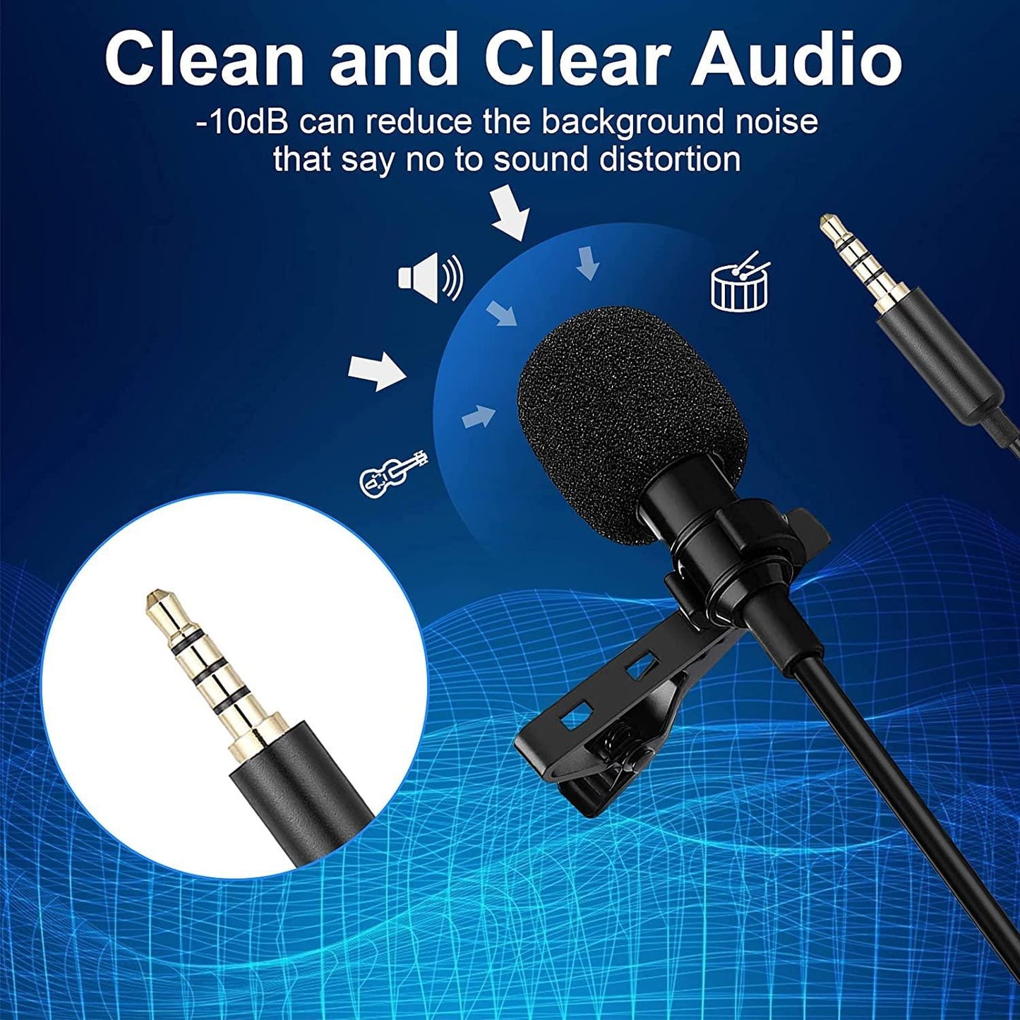 Need separate Mic for your Online sessions or recordings, this will be a good choice Dynamic Lapel Collar USB Omnidirectional Mic