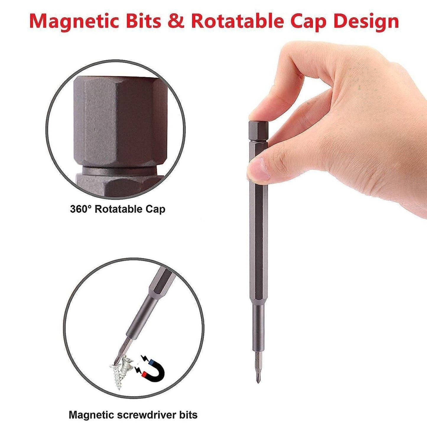 A Must have tool kit for everyone. Even now days toys have different types of screws to open. do tinkering by yourself. 24 Pieces Precision Screwdriver Set
