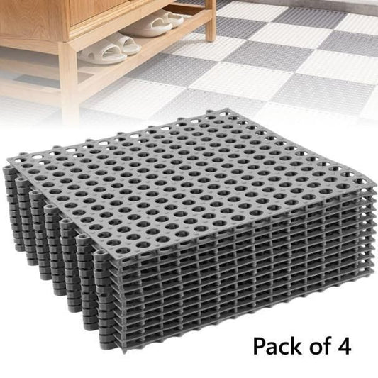Must Have Bathroom Anti Slip Tile Mat (Pack of 4) for Safety, Even if not in whole bathroom at least under the shower.