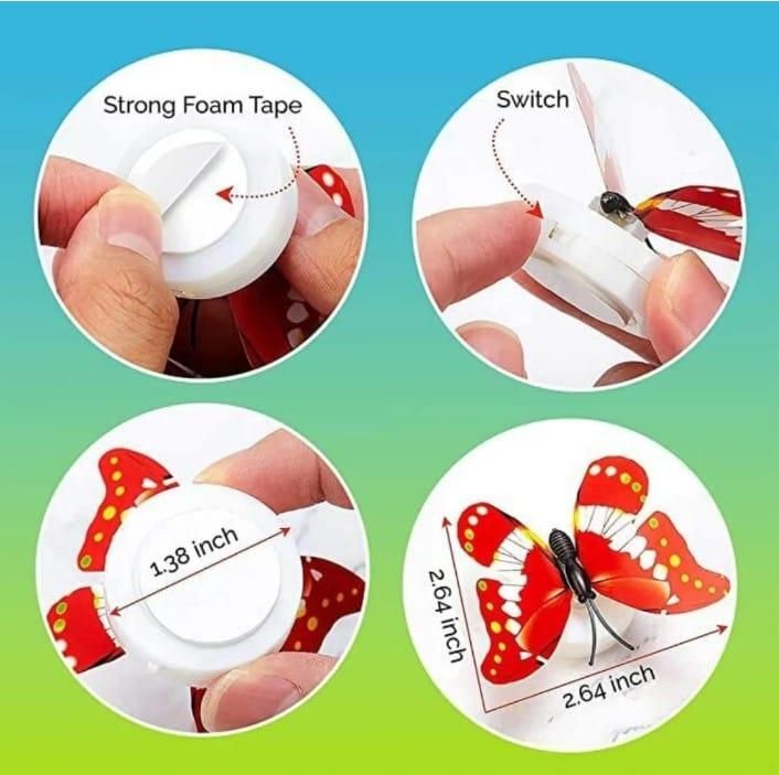 Design your interior with beautiful 3DButterfly Led Light for Home Decoration (Pack of 3) Loved by Kids