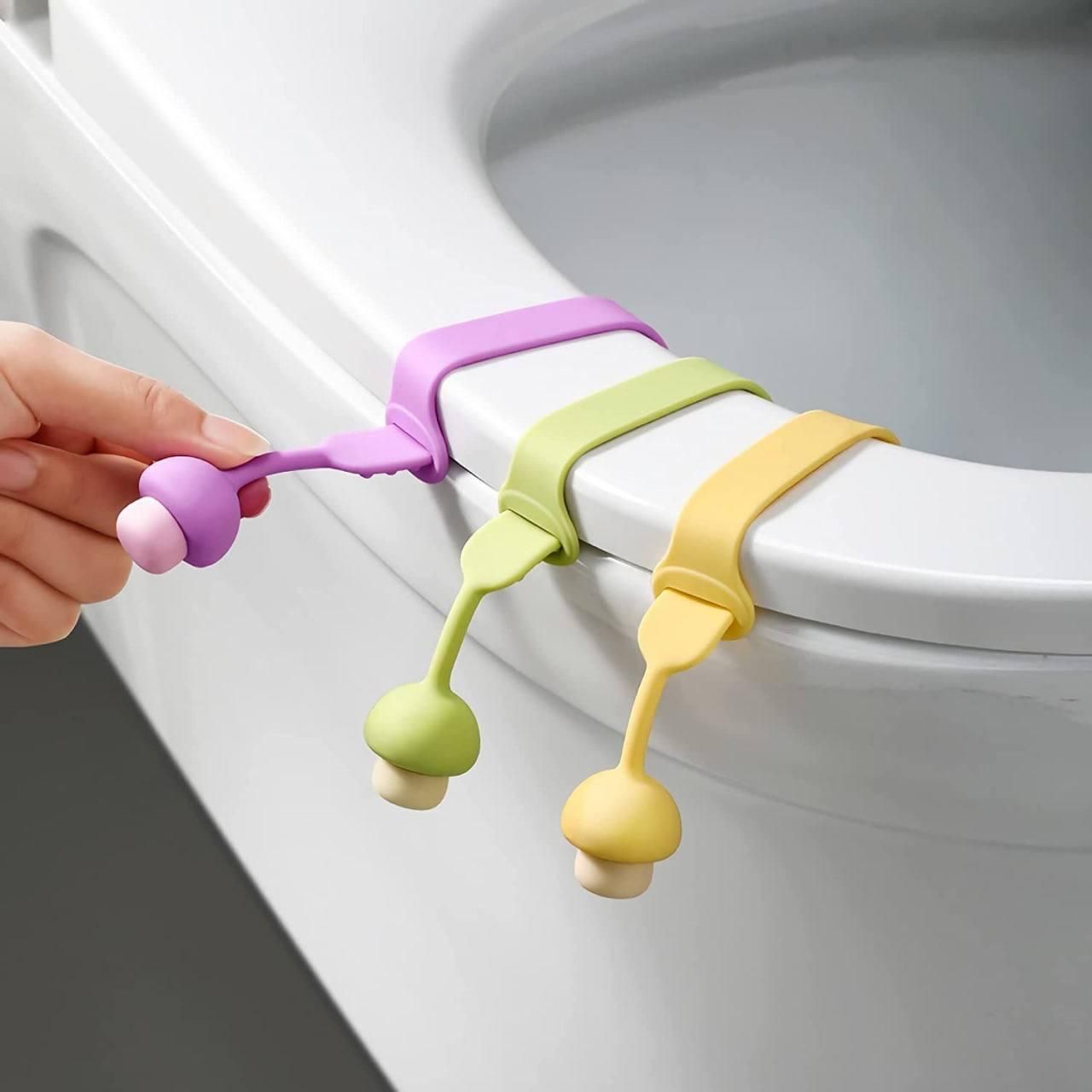 DO NOT TOUCH Toilet seat directly due to hygiene issue, attach a Silicone Toilet Seat Lifter Pack of 4