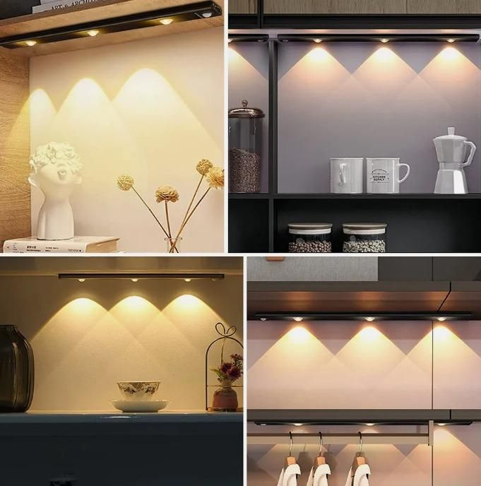 Light up your Hidden dark corners in Kitchen and wordrobe with LED PIR Motion Sensor Cabinet  With USB Rechargeable