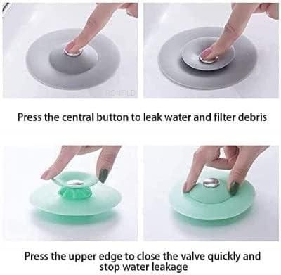 This Item will stop your problem of clogged kitchen / Bathroom holes.2-in-1 Home Bathroom Kitchen Silicone Stopper (Pack of 2)