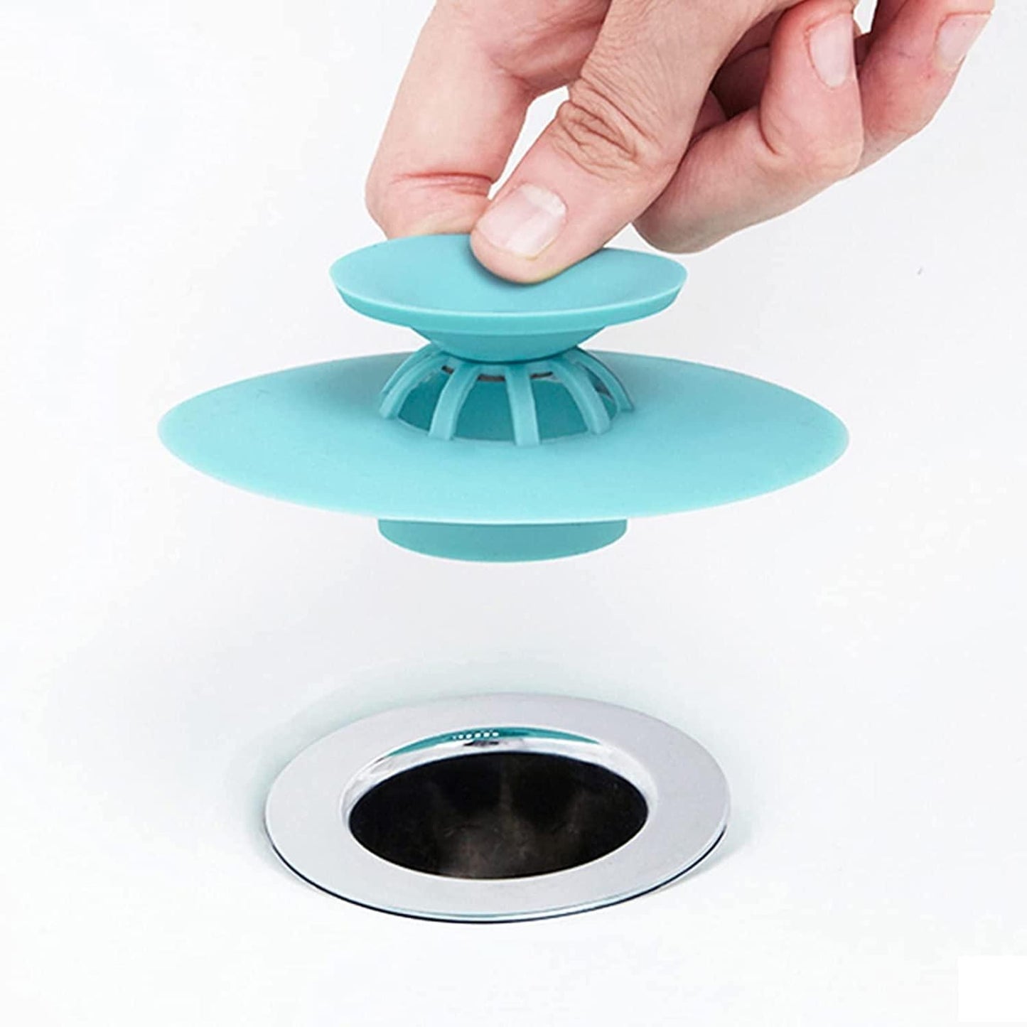 This Item will stop your problem of clogged kitchen / Bathroom holes.2-in-1 Home Bathroom Kitchen Silicone Stopper (Pack of 2)