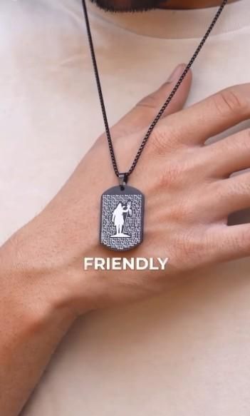 Always keep God near your Heart for Prosperity and Wealth with 108 Om Namah Shivay MicroCarved Tag Pendent with Chain
