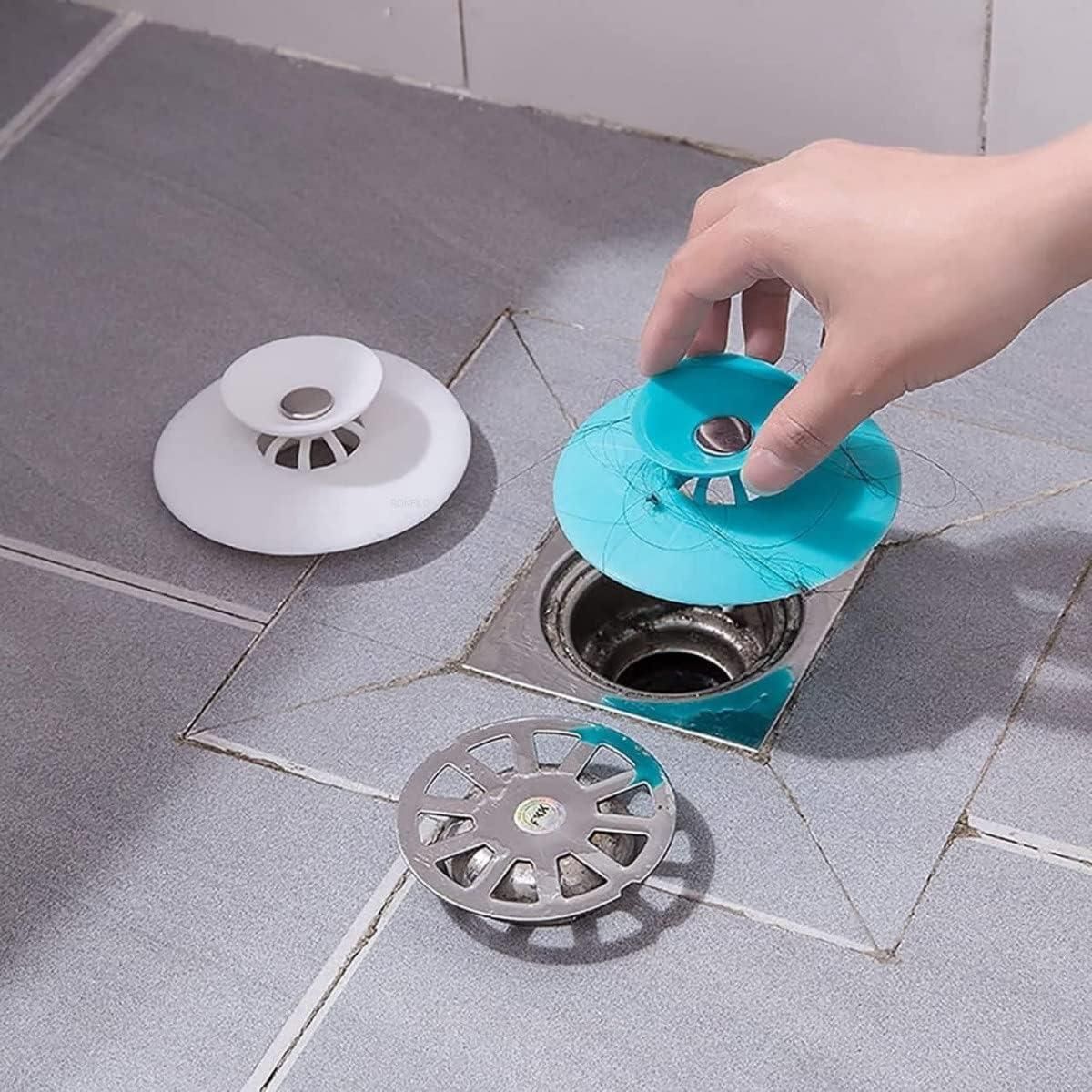 This Item will stop your problem of clogged kitchen / Bathroom holes.2-in-1 Home Bathroom Kitchen Silicone Stopper (Pack of 2)