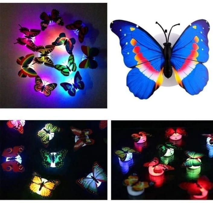 Design your interior with beautiful 3DButterfly Led Light for Home Decoration (Pack of 3) Loved by Kids