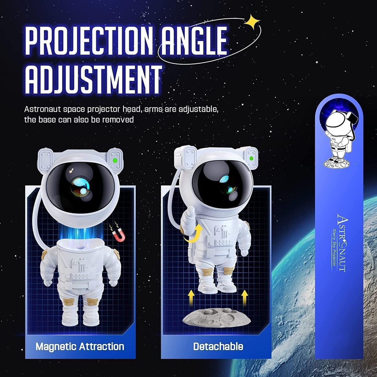 Very Much Engaging with every age group and very easy to use with Remote. Astronaut Galaxy Projector - 360 Magnetic Head Rotation, Remote Control