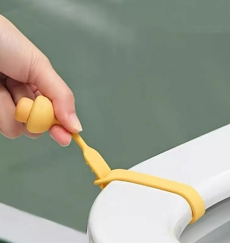DO NOT TOUCH Toilet seat directly due to hygiene issue, attach a Silicone Toilet Seat Lifter Pack of 4
