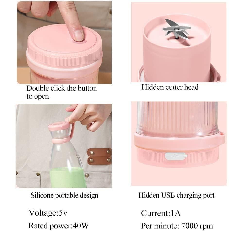 Juice or Smoothie. ON THE GO. Never Miss your healthy Diet. Electric Portable Mini Juicer Bottle