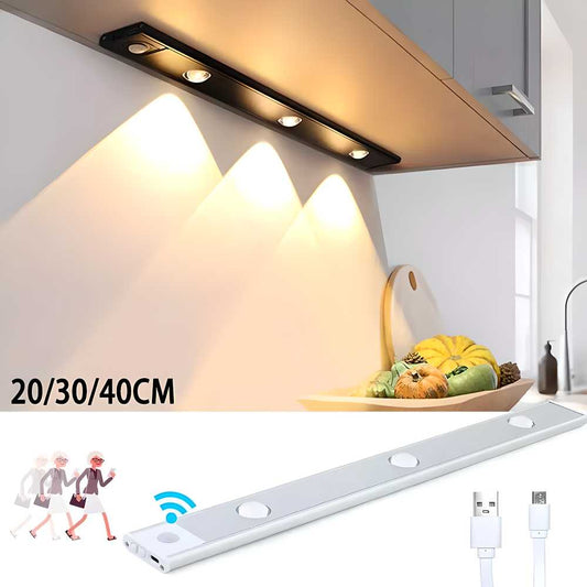 Light up your Hidden dark corners in Kitchen and wordrobe with LED PIR Motion Sensor Cabinet  With USB Rechargeable