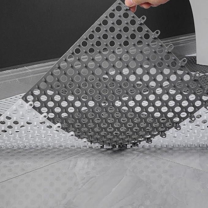 Must Have Bathroom Anti Slip Tile Mat (Pack of 4) for Safety, Even if not in whole bathroom at least under the shower.